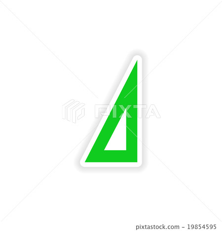 icon sticker realistic design on paper ruler icon sticker realistic design on paper ruler 19854595
