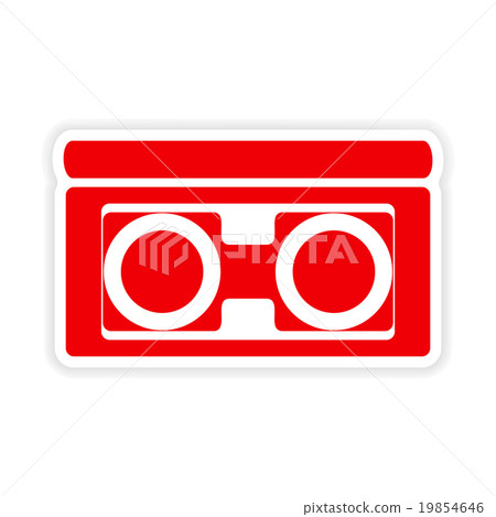 icon sticker realistic design on paper icon sticker realistic design on paper 19854646