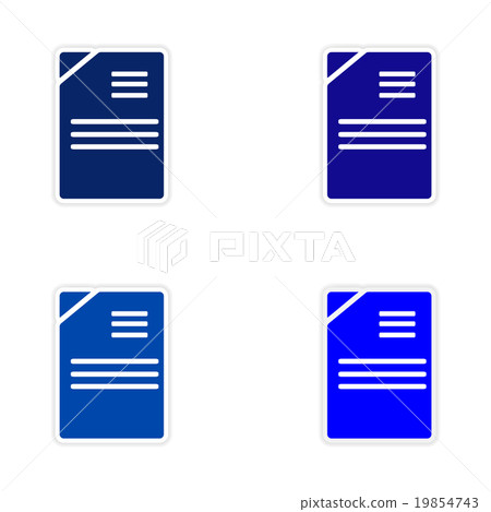 assembly realistic sticker design on paper - Stock Illustration ...