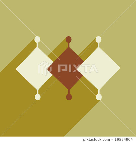 Flat icon with long shadow geometric sign 19854904