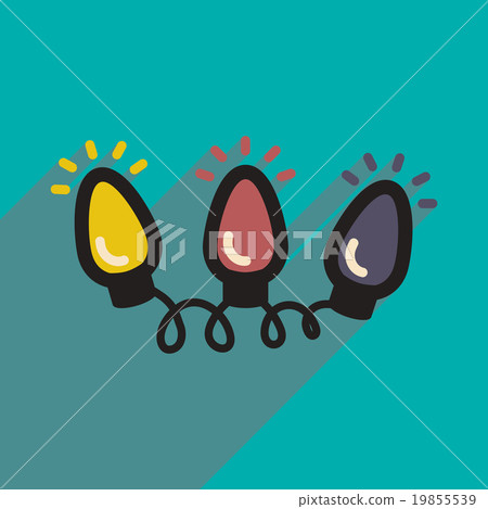 flat icon with long shadow garland flashlights 19855539