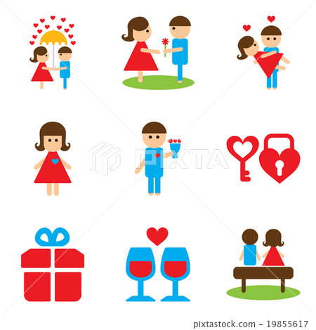 Set of flat web icons on white background - Stock Illustration ...
