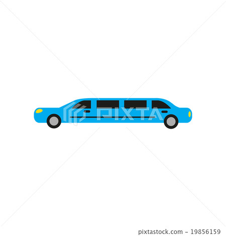 Flat web icon on white background limousine Flat web icon on white background limousine 19856159