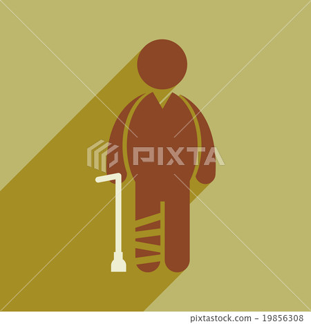 Modern flat icon with long shadow People leg - Stock Illustration ...