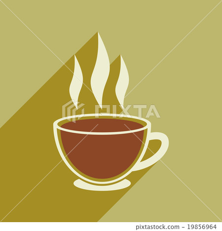 Modern flat icon with long shadow Indian tea 19856964