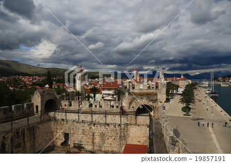 City skyline from the Kamerlengo Fort of Croatia Trogir City skyline from the Kamerlengo Fort of Croatia Trogir 19857191