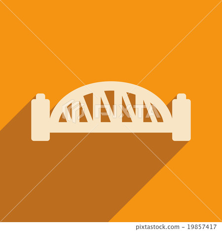 flat icon with long shadow Sydney Harbour Bridge 19857417