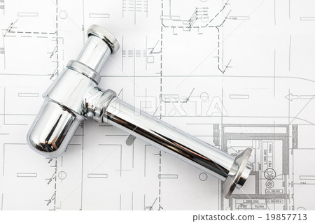 floor plan with an chrome siphon 19857713