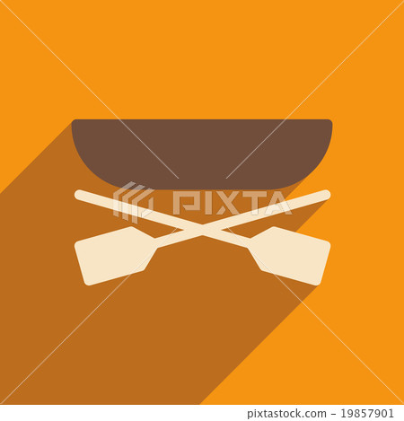 flat icon with long shadow boat oars - Stock Illustration [19857901 ...