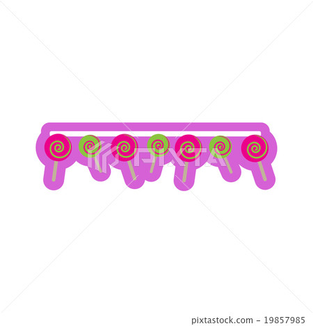 flat icon on white background festive garland 19857985