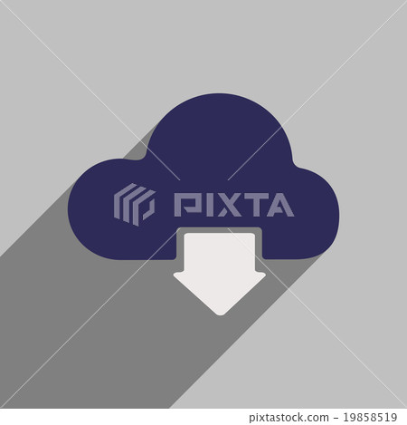Flat style icon with long shadow Internet cloud - Stock Illustration ...