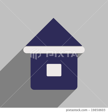 Flat style icon with long shadow house - Stock Illustration [19858603 ...