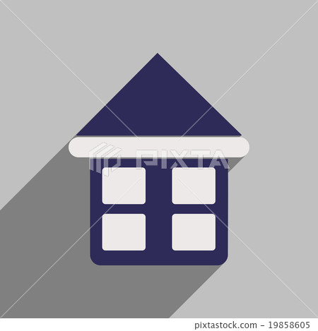 Flat style icon with long shadow house - Stock Illustration [19858605 ...