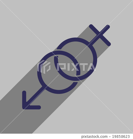 Flat style icon with long shadow man woman sign-插圖素材 [19858623] - PIXTA圖庫
