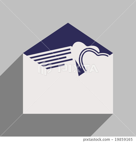 Flat style icon with long shadow wedding 19859165