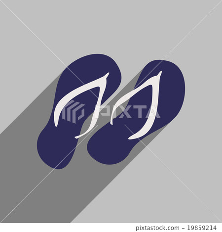Flat style icon with long shadow flip flops - Stock Illustration ...