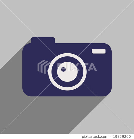 Flat style icon with long shadow camera - Stock Illustration [19859260 ...