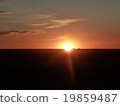 Sunset over the horizon of the South Gobi desert 19859487