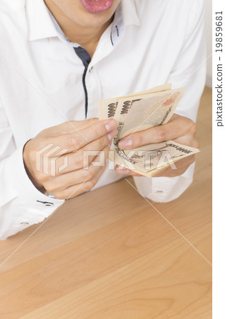 Men who count money 19859681