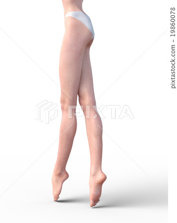 理想的女性腿部部位燙髮3DCG插圖素材 19860078