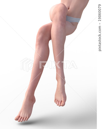 Ideal women's leg body Parts perming 3DCG illustration material Ideal women's leg body Parts perming 3DCG illustration material 19860079