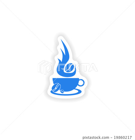 icon sticker realistic design on paper coffee icon sticker realistic design on paper coffee 19860217