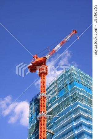 Super skyscraper under construction Super skyscraper under construction 19860255