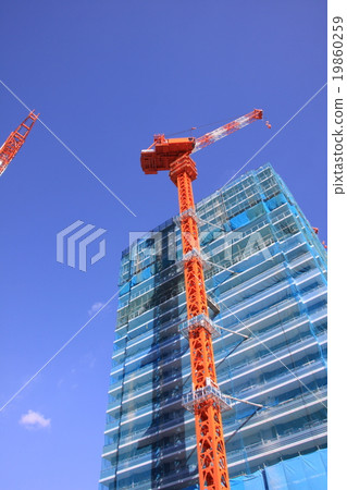 Super skyscraper under construction Super skyscraper under construction 19860259
