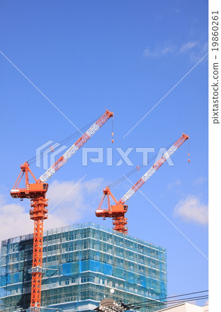 Super skyscraper under construction Super skyscraper under construction 19860261