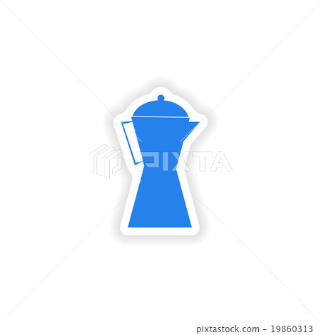 icon sticker realistic design on paper coffee icon sticker realistic design on paper coffee 19860313