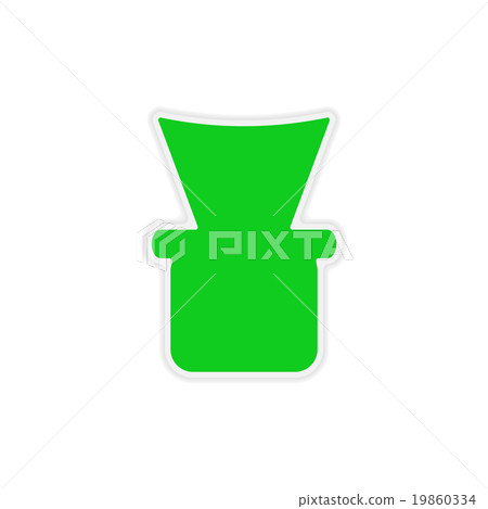 icon sticker realistic design on paper shisha bowl 19860334