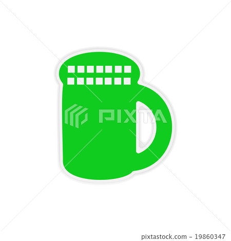 icon sticker realistic design on paper cover 19860347