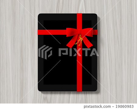 tablet wrapped with color ribbon tablet wrapped with color ribbon 19860983
