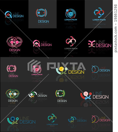 Outline swirl and circle minimal abstract Outline swirl and circle minimal abstract 19861298