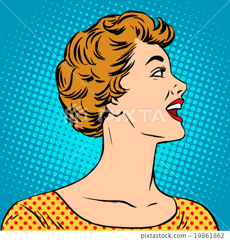 Beautiful girl in a poster style Beautiful girl in a poster style 19861862