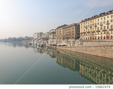 River Po, Turin 19862878