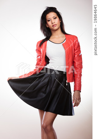Beauty woman in red jacket 19864645