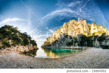 Panorama of nature of Calanques on the azure coast 19864902