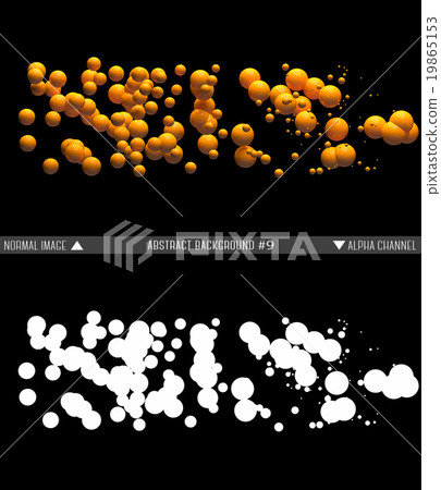 Shiny balls in random order hanging in the air on 19865153