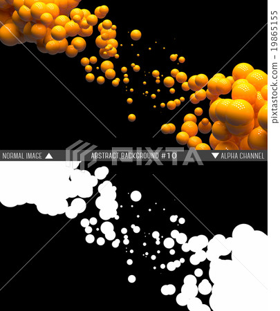 Shiny balls in random order hanging in the air on 19865155