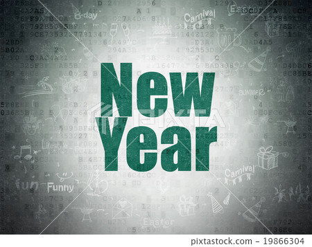 Holiday concept: New Year on Digital Paper Holiday concept: New Year on Digital Paper 19866304