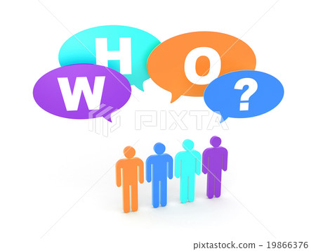 Question exciting group of people Question exciting group of people 19866376