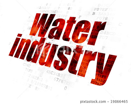 Industry concept: Water Industry on Digital Industry concept: Water Industry on Digital 19866465