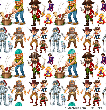 Men in different costume 19868995