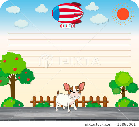 Paper design with little pug Paper design with little pug 19869001