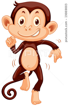 Cute monkey dancing alone Cute monkey dancing alone 19869003