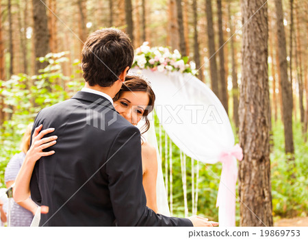 Bride with groom and wedding ceremony Bride with groom and wedding ceremony 19869753