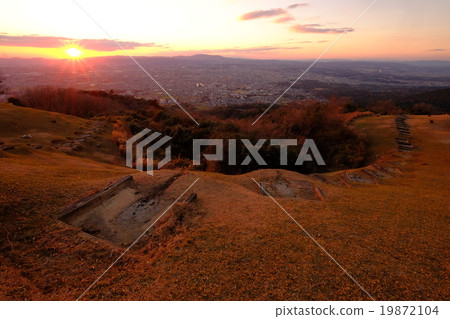 高丸山的日落(奈良市白石町) 高丸山的日落(奈良市白石町) 19872104