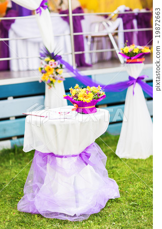 Decoration of wedding ceremony. Decoration of wedding ceremony. 19872663