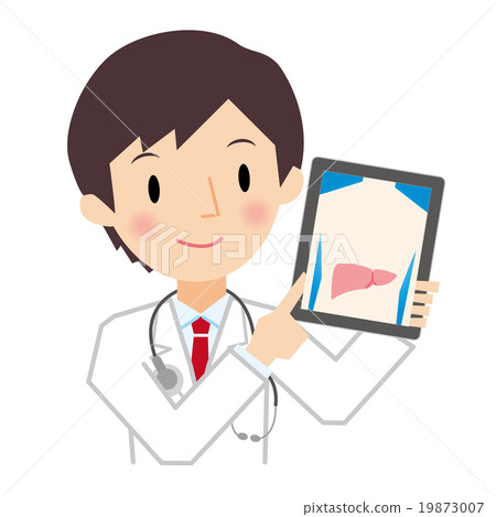 A doctor explained with a tablet PC 19873007
